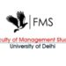DU FMS MBA Admission 2021 open now
