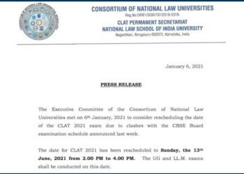 CLAT 2021 postponed, exam to be conducted on June 13